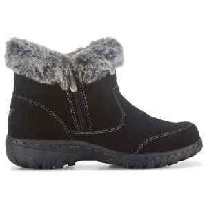 KHOMBU Women's Black Faux Fur Ankle Boots